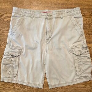 Union Bay Mens Y2K Cargo Long Shorts Sz 38/40 Khaki Utility‎ Streetwear Grunge